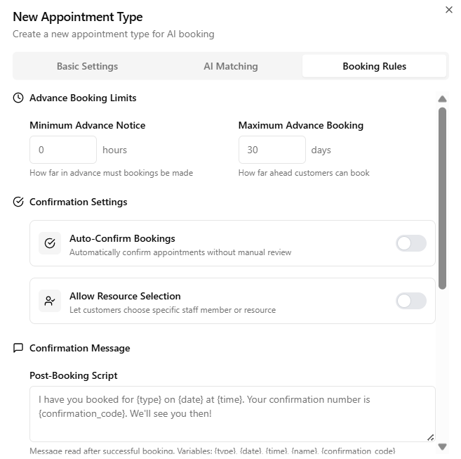 PhoneFlow Booking & Calendar